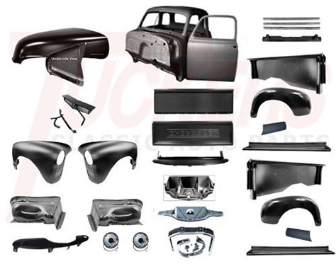 1953 chevy front sheet metal diagram|1953 ford sheet metal.